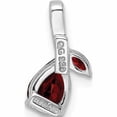 thumbnail image 4 of Sterling Silver Rh-Plated .93T.W. Garnet & White Topaz Pendant Made In Thailand -Jewelry By Sweet Pea, 4 of 7