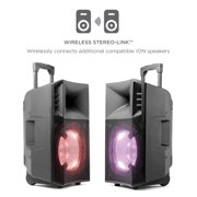 ION Power Glow 300 300-Watt Portable Bluetooth Party System Speaker with Lights, Microphone, and Stereo-Link