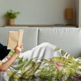 thumbnail image 3 of Floral Soft Flannel Fleece Throw Blanket, Feijoa Tropical Fruit Plant with Exotic Leaves on Plain Background, Cozy Plush for Indoor and Outdoor Use, 70" x 90", Coral Green, by Ambesonne, 3 of 5