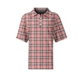thumbnail image 6 of Women's Waffle Golf Polo Shirts Summer 2026 Striped Short Sleeve T-Shirt Casual Tennis Work Athletic Tops Pink XXL, 6 of 8