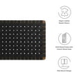 thumbnail image 6 of Sparta Weave Wall-Mount Vegan Leather Twin Headboard in Walnut Black, 6 of 8