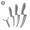 grey, variant on Ceramic Kitchen Knife Set with Peeler, Zirconia White Blade Fruit Knife Set, Lightweight Non-Slip Handle Knives for Fruit, Vegetable Prep and Home Kitchen Use