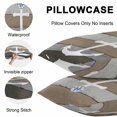 thumbnail image 5 of Throw Pillow Covers 26x26 Inch Set of 2, Anchor Brown Waterproof Outdoor Pillow Covers, Nautical Grey Rustic Farmhouse Wood Grain Decorative Cushion Pillowcases for Couch, Sofa, Bed, Garden, Patio, 5 of 9