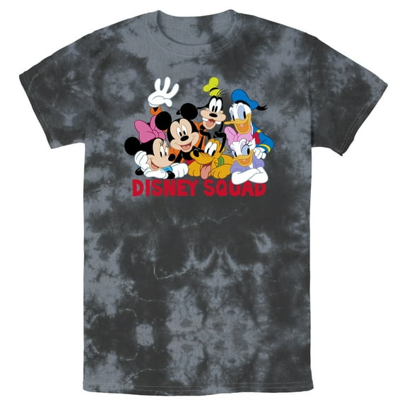 Men's Mickey & Friends Disney Squad Group Shot  Graphic Tee Black/Charcoal X Large