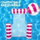 thumbnail image 4 of Deportes Acuáticos Hamaca a rayas y cama flotante para piscina con reposabrazos para relajarse en el agua (rojo rosa) Ehuebsd Para Estrenar, 4 of 8