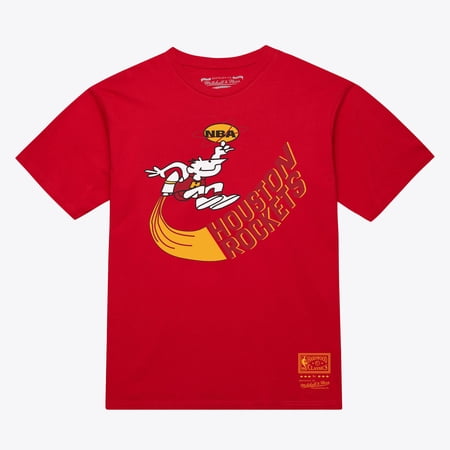 Unisex Mitchell & Ness Red Houston Rockets Hardwood Classics Arch T-Shirt