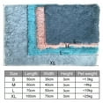 thumbnail image 7 of Long Plush Cat Bed Mats Soft Washable Pet Nest Square Fleece Cushion Puppy Kitty Mat Cat Sleeping Bed for Small Large Dogs Cats (Blue,L 70x50cm), 7 of 7