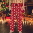 thumbnail image 1 of Mens Christmas Casual Pants Pajama Pants With Drawstring And Pockets Christmas Red L, 1 of 5