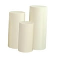 thumbnail image 6 of BLESIYA 3Pcs Cylinder Pedestal Covers Backgrounds for Wedding Graduation Anniversary beige, 6 of 8