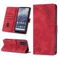thumbnail image 1 of Compatible avec Nokia G100 Étui en Cuir PU Classique Embossé avec Porte-Cartes Coque Antichoc, 1 of 5