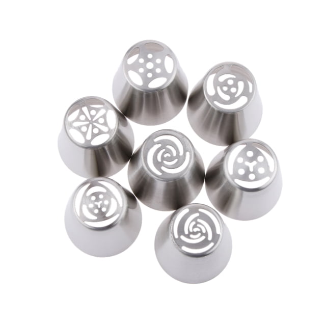 7 piezas ruso pastel Sugarcraft glaseado boquilla punta herramienta para hornear 36 * 24 * 42 mm Sunnimix Las tuberías de acero inoxidable Boquilla formación de hielo