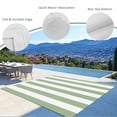 thumbnail image 4 of Fsddascl Sage Green Striped Outdoor Rug for Patio/Deck/Porch, Non-Slip Large Area Rug 6 x 9 Ft, Farmhouse Sage Green Stripes Indoor Outdoor Rugs Washable Area Rugs, Reversible Camping Rug Carpet, 4 of 5