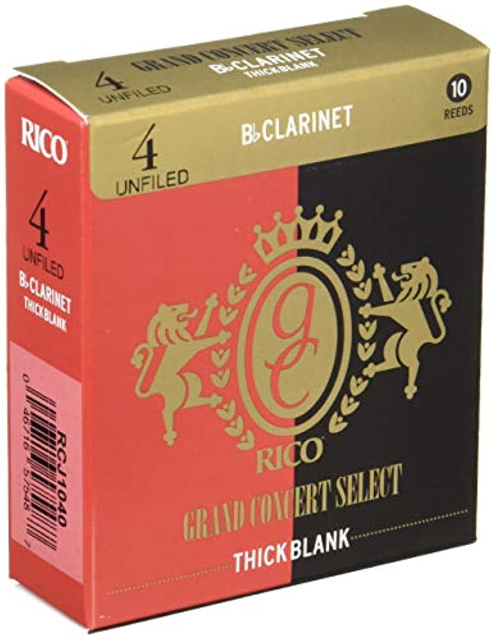 Unfiled Rico Grand Concert Select Thick Blank Bb Clarinet Reeds