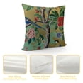 thumbnail image 4 of Green Pillow Cover Vintage Bird Flower Throw Pillow Covers Farmhouse Floral Decorative Pillowcase Outdoor Square Cushion Cover for Couch Sofa Bedroom Decor, 4 of 5