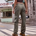 thumbnail image 6 of Sngxgn Cargo Pants for Women High Waisted Straight Leg Wide-Leg Full Length Baggy Street Pants for Women(Grey,XXL), 6 of 9