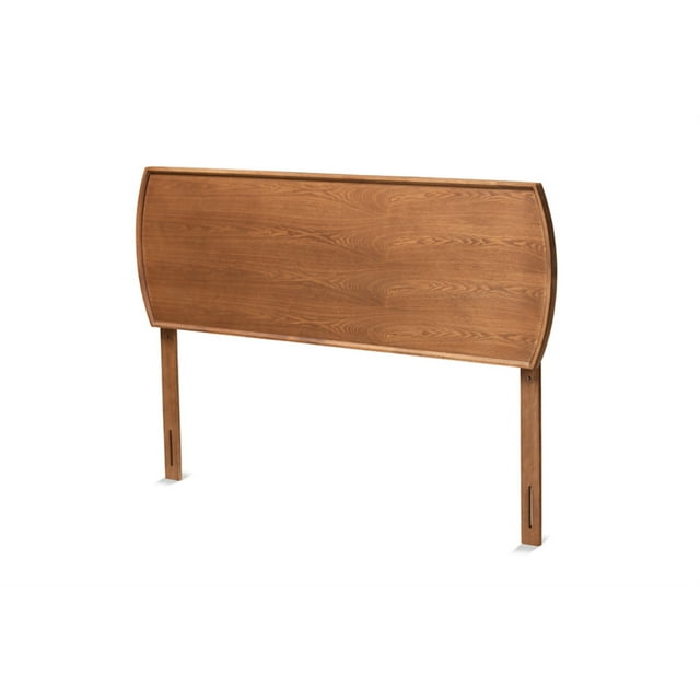 Baxton Studio Laurien Mid-Century Modern Ash Walnut Finished Wood Full Size Headboard