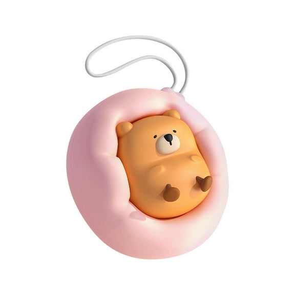 SIYTUAU Usb Charging Hand Warmer With Lanyard In Pink Color For Portable Heating Two Temperature Settings 45C And 55C 1800Mah Battery 1 Piece Winter Gift Pink