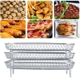thumbnail image 4 of COM1950s Stainless Steel Fryer Basket for Toaster Oven, Convection Oven Accessories Replacement Rack with Clip, Universal Fit Dishwasher Safe Mesh Basket, 4 of 9