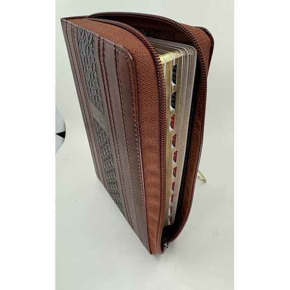 Biblia Letra Gigante 14 puntos Tamaño Manual Rv1960 Caoba/ mahogany piel imt. Con Cierre Indice