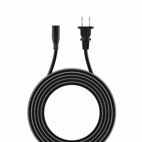 5Ft 2-Prong Power Cord Cable Lead For Boombox Radio Cd Player Stereo Receiver Hd