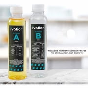 IVATION Hydroponic Nutrients A & B for Indoor Garden Kit - Plant Growth Boost