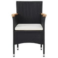 thumbnail image 3 of vidaXL Patio Dining Chairs 2 pcs Poly Rattan Black, 3 of 6