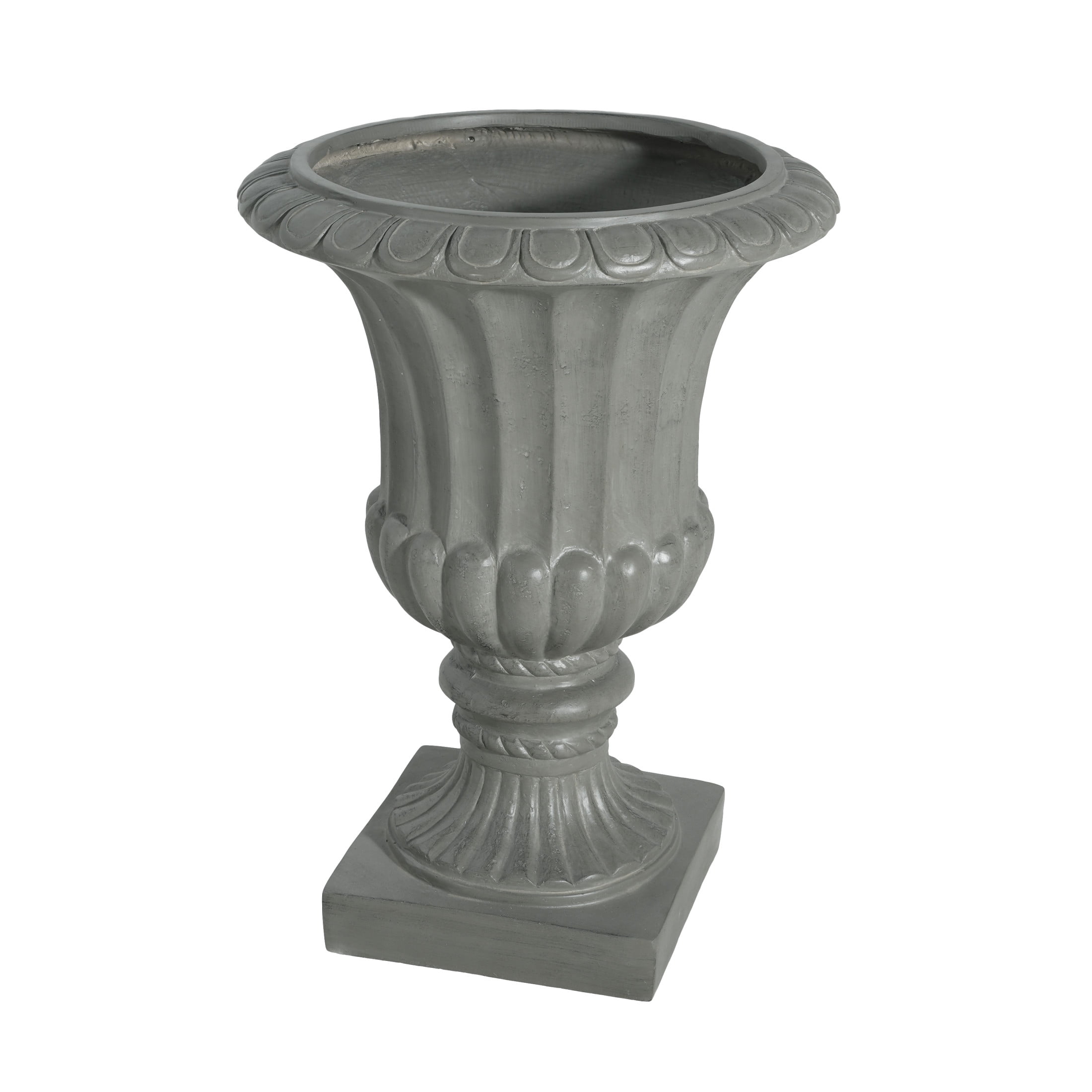 Christopher Knight Home 26.25" Garden Urn Planter Pot for Indoor Outdoor Use, Vintage Design, Gray