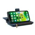 thumbnail image 3 of Wallet Case for iPhone 13, Magnetic Zipper Pouch Premium PU Leather with Kickstand Wallet Flip Shockproof Phone Case Wrist Strap Card Slots Holder Pocket iPhone 13,
Blue, 3 of 17