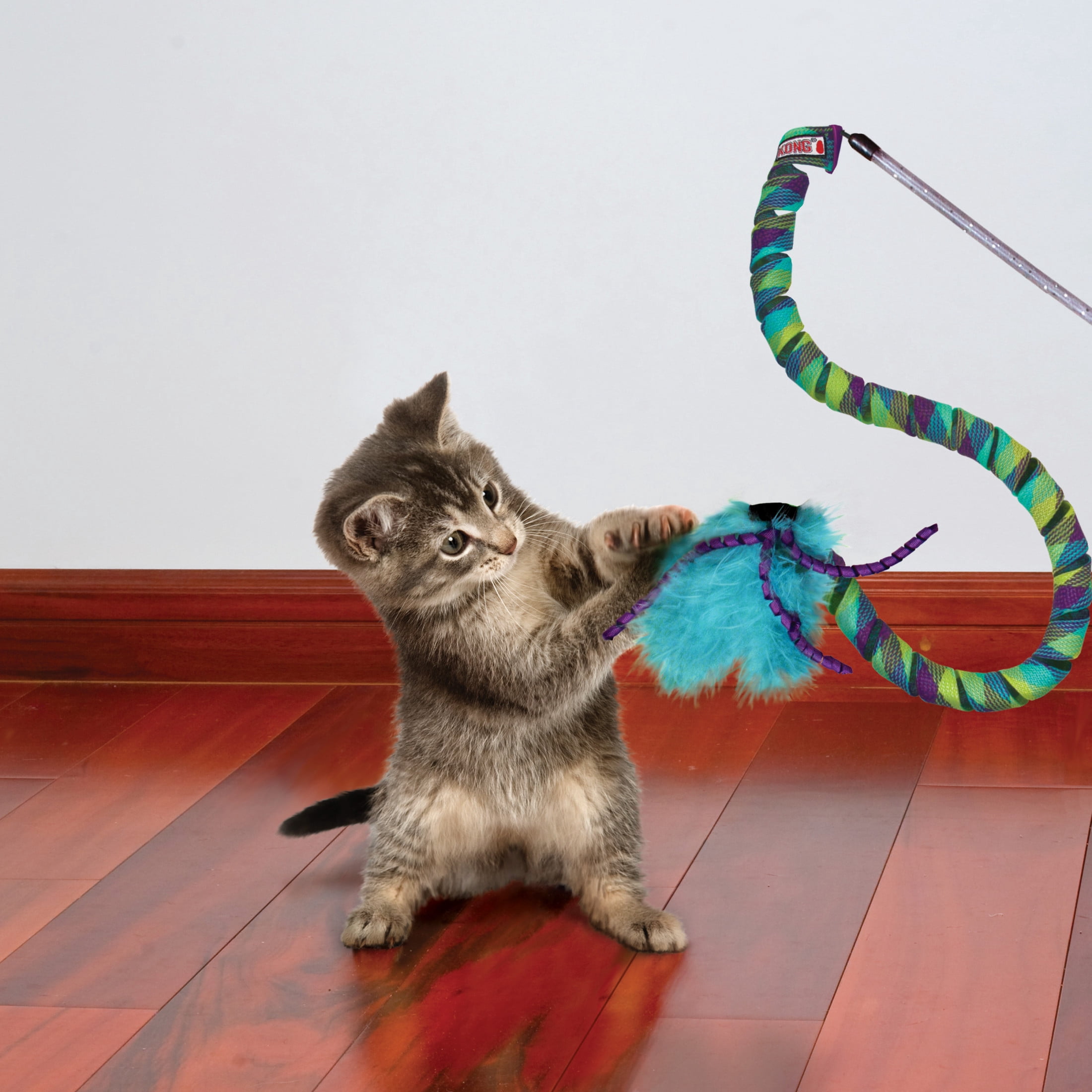 KONG® Teaser Curlz Sturdy Cat Toy Wand
