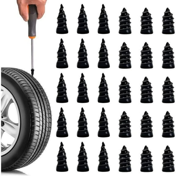 Car Tire Nails, 30 Pieces Tire Repair Rubber Nail, Vacuum Tire Rubber Nail, Quick Repair Tool, Suitable for Cars, Motorcycles, Trucks (15S 15L).