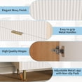 thumbnail image 6 of Ataucjin Fluted Sideboard Buffet Cabinet with Storage, Modern Coffee Bar Cabinet with Adjustable Shelves & 2 Drawers, Wood Buffet Console Table for Kitchen Dining Living Room Entryway Hallway, 6 of 9
