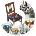 thumbnail image 7 of KLL Vibrant Rooster Painting Pattern Seat Covers for Dining Room Chairs,Washable Chair Seat Chair Covers Seat Protector-Six Piece, 7 of 7