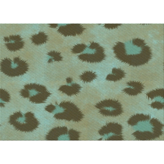 Ahgly Company Machine Washable Indoor Rectangle Transitional Dark Sea Green Area Rugs, 4' x 6'