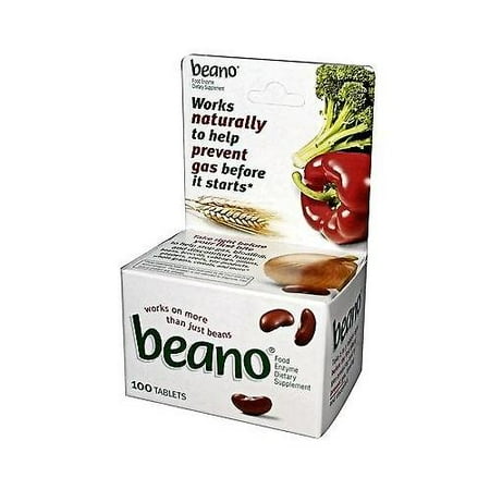 Beano Food Enzyme Dietary Supplement, Tablets, 100 ea ... Beano Food Enzyme Dietary Supplement, Tablets, 100 ea ...