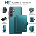 thumbnail image 2 of JEEHOOD Case For Samsung Galaxy A33 5G, RFID Blocking Compatible With MagSafe Detachable 2 In 1 Wallet With Snap fastening Card Holder,PU Leather Case,Kickstand Magnetic Protective Cover,Blue, 2 of 8