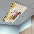 thumbnail image 2 of 3 Pack Farmhouses Sunflowers Fluorescent Light Covers for Ceiling Lights Retro Floral Leaves Red Truck Vintage Magnetic Ceiling Light Covers Overhead Light Filters for Office Classroom Home, 2 of 9
