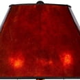 thumbnail image 2 of 20 Inch Table Lamp, Vintage Red Amber Mica Shade, Upturned Arms, Round Body- Saltoro Sherpi, 2 of 5