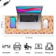 thumbnail image 5 of Long Mouse Pads for Desk,Orange Christmas Gingerbread Man Pattern Desk Mats on Top Of Desks, Desk Mouse Pad Extra Large with 3mm Non-Slip Base and Stitched Edge for Gaming,Office,Work,Home 31.5x11.8in, 5 of 5