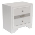 thumbnail image 1 of Chic White Wood Bedroom Nightstand with 3 Drawers, 1 of 3