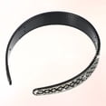 thumbnail image 6 of Unique Bargains No Slip Rhinestone Wide-brimmed Headband Classic Style Headband for Women 4.45"x0.98" Black White, 6 of 6