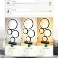 thumbnail image 3 of Wuzstar Modern LED Table Lamp Dimmable 4-Circle Bedside Table Light  RC Control for Bedroom Living Room Office, 3 of 13