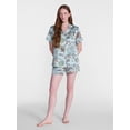 thumbnail image 3 of Joyspun Women’s Stretch Satin Sleep Top and Shorts, 2-Piece Set, Sizes XS to 3X, 3 of 6