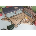 thumbnail image 5 of Area Rug Natural Jute Hand Braided Rug Dark Grey Scalloped Runner, 5 of 7