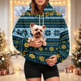 thumbnail image 5 of Pet Pouch Hoodie for Women, Snowflake Pullover Sweatshirt with Cuddle Pouch Dog Carrier Pocket, 5 of 5