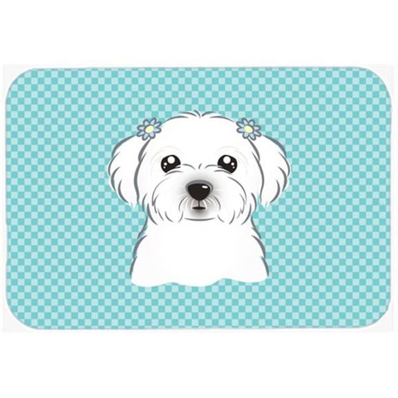 Checkerboard Design with Dog Mouse Pad, Hot Pad or Trivet