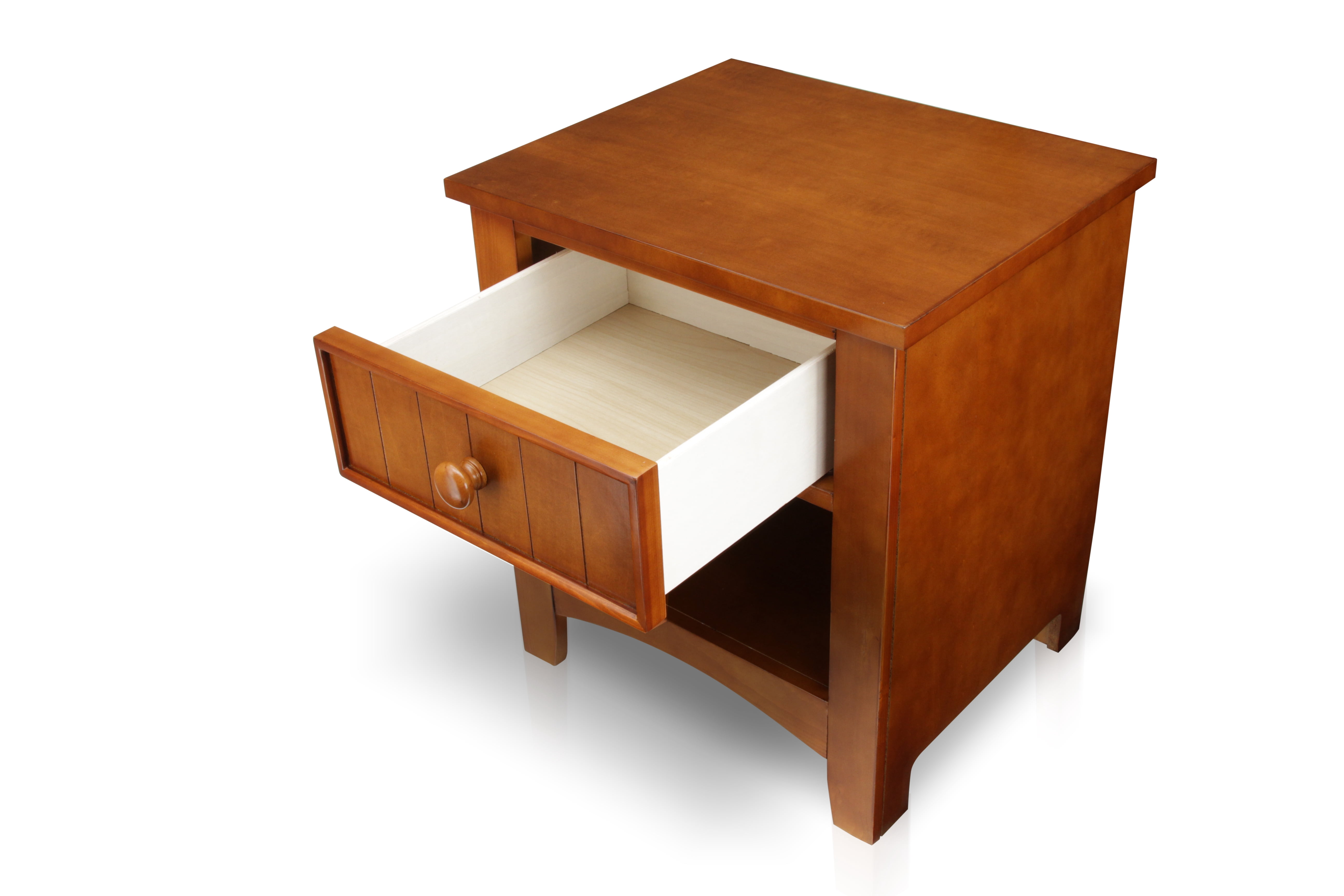 Furniture of America Geniet Nightstand with 1-Drawer, Oak