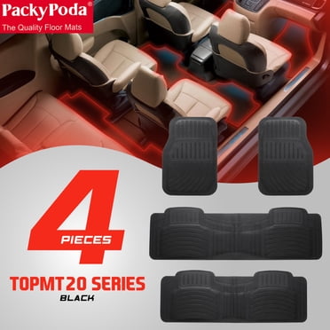 Motor Trend Performance Plus All-Weather Rubber Floor Mats - Black, Semi-Custom Fit 9 thumbnail image