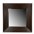 thumbnail image 5 of Benjara 24 Inches Square Wood Encased Wall Mirror, Brown, 5 of 7