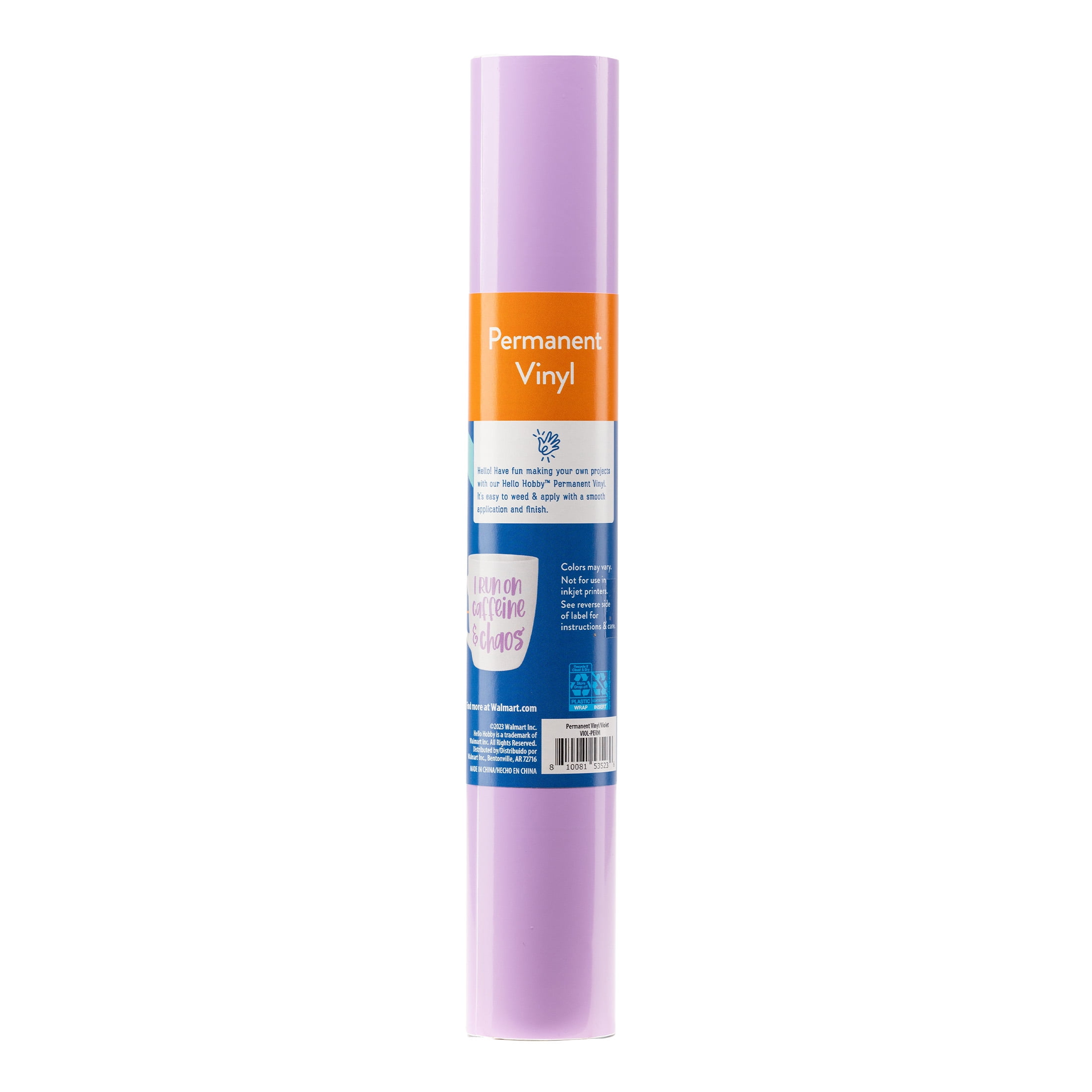 (2 pack) Hello Hobby 12" x 4' Violet Permanent Craft Vinyl Roll