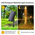 thumbnail image 4 of Magotan 12 Pies 350 Luces Navideñas de Cascada LED Decoración Al Aire Libre Centelleantes Luces Solares de Cadena de Árboles de Navidad con Decoración de Jardín de Vacaciones de Navidad de Estrella Superior, Blanco Cálido, 4 of 6